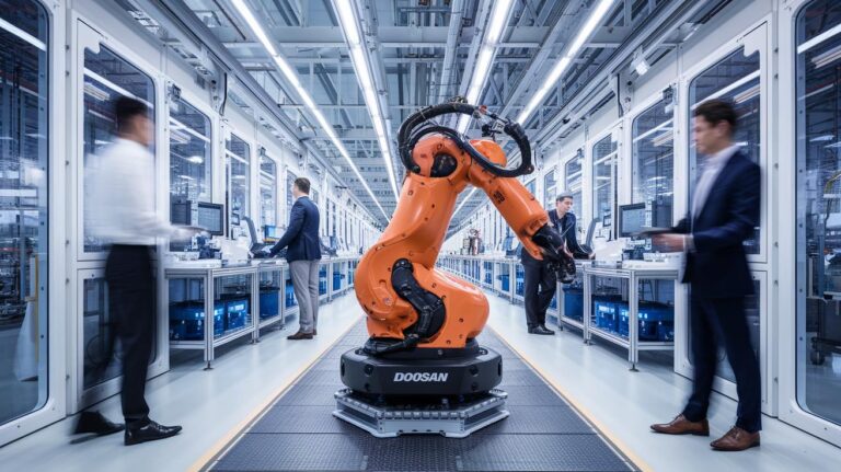 « On a testé » : un mois avec un cobot Doosan sur une ligne d’assemblage