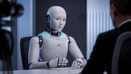 Le robot humanoïde Ameca répond à une question de philosophie avec émotion et décroche un 20/20 à l'oral